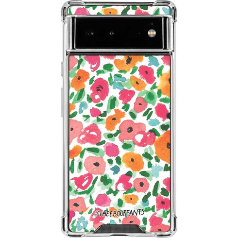 Bouffants and Broken Hearts Watercolor Floral Google Pixel 6 Clear Case
